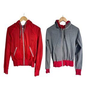 Lululemon Reversible Swell hooded grey  red jacket rare size 8